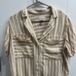 Universal Thread striped button-up blouse